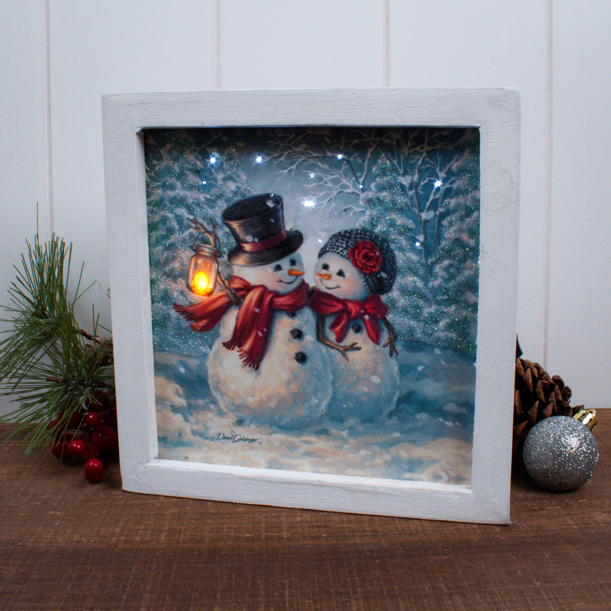 Snow Much in Love Lighted Shadow Box