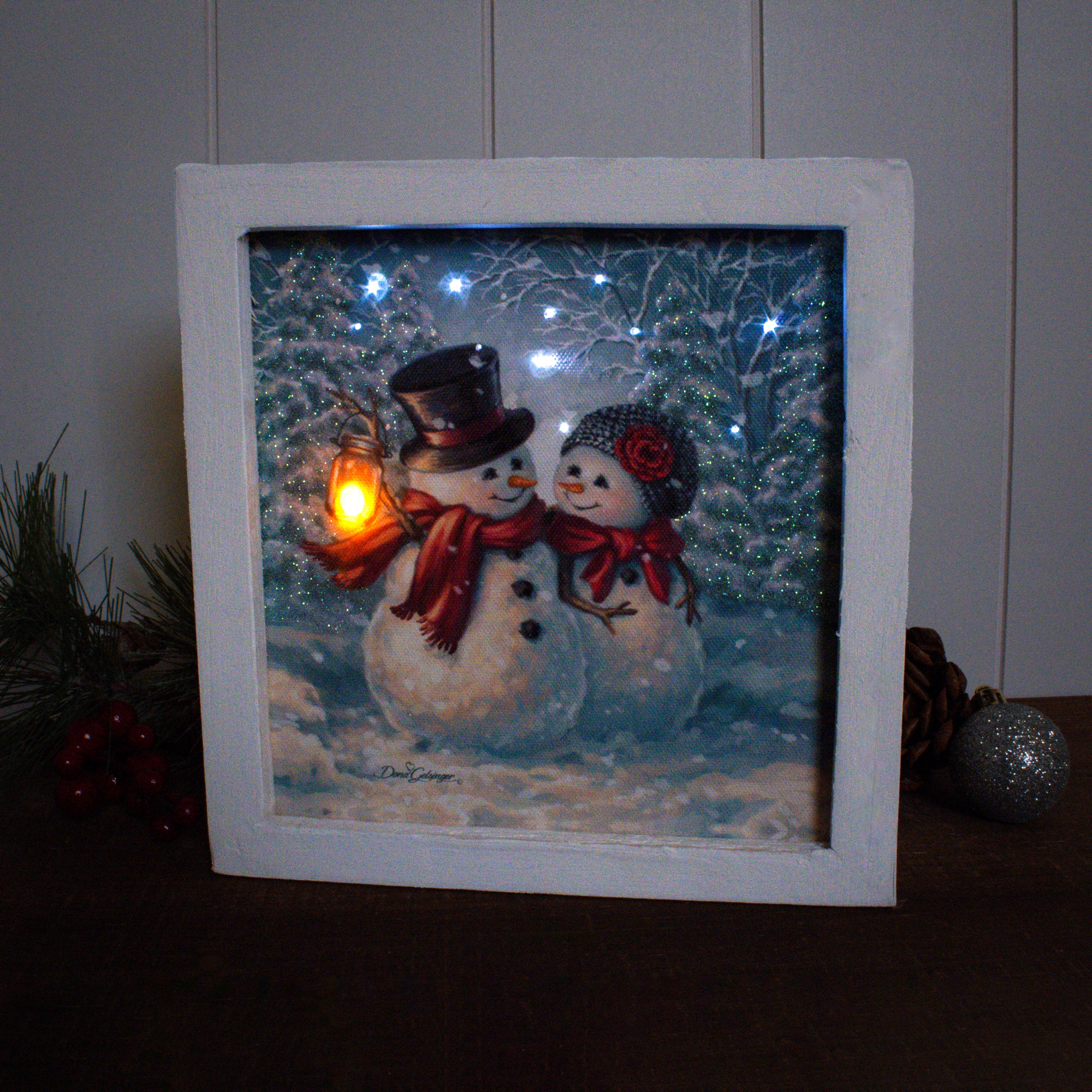 Snow Much in Love Lighted Shadow Box