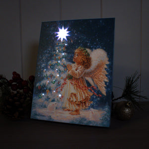 Christmas Wish 8x6 Lighted Tabletop Canvas