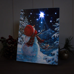 Upon a Midnight Clear 8x6 Lighted Tabletop Canvas