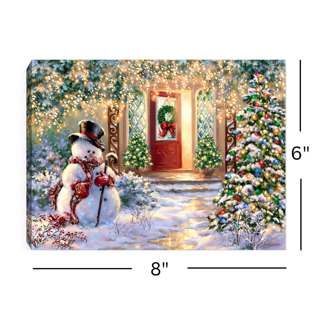 Home for the Holidays 8x6 Lighted Tabletop Canvas