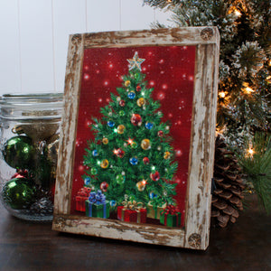 O Christmas Tree 8x6 Lighted Tabletop Canvas