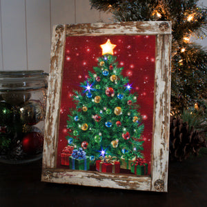 O Christmas Tree 8x6 Lighted Tabletop Canvas