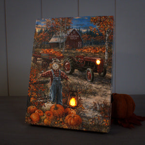 Pumpkin Patch 8x6 Lighted Tabletop Canvas