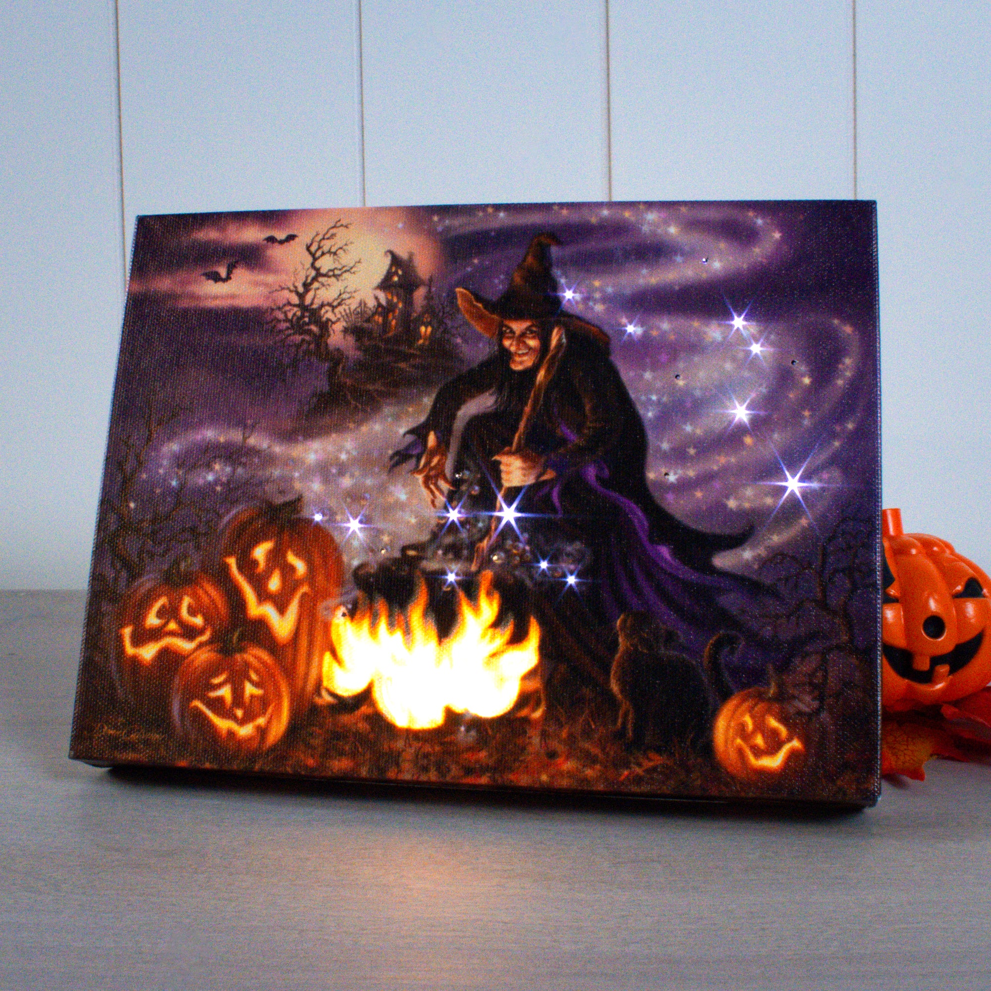 All Hallows Eve 8x6 Lighted Tabletop Canvas