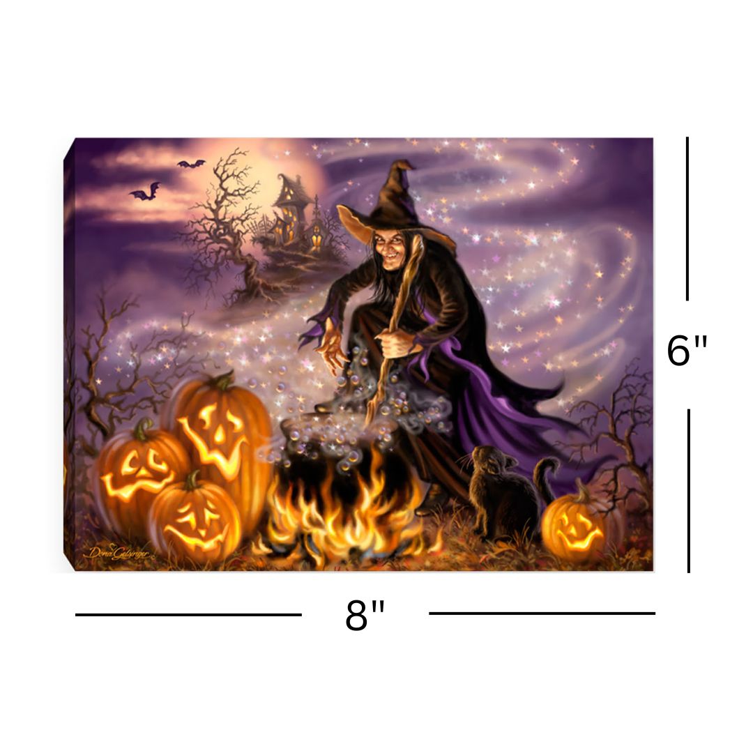 All Hallows Eve 8x6 Lighted Tabletop Canvas