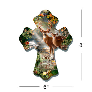 Deer Wooden Cross