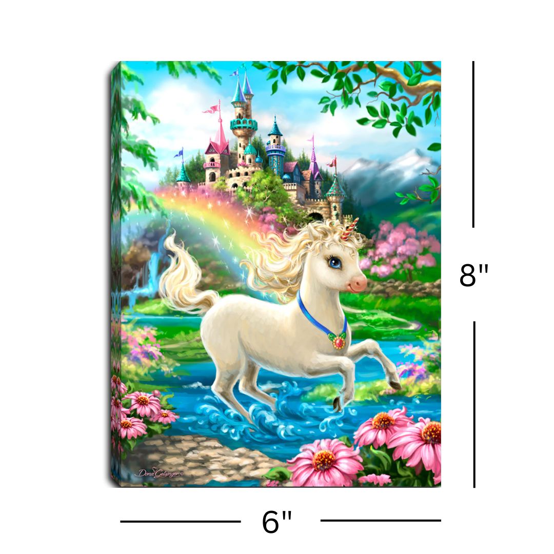Unicorn Princess 8x6 Lighted Tabletop Canvas