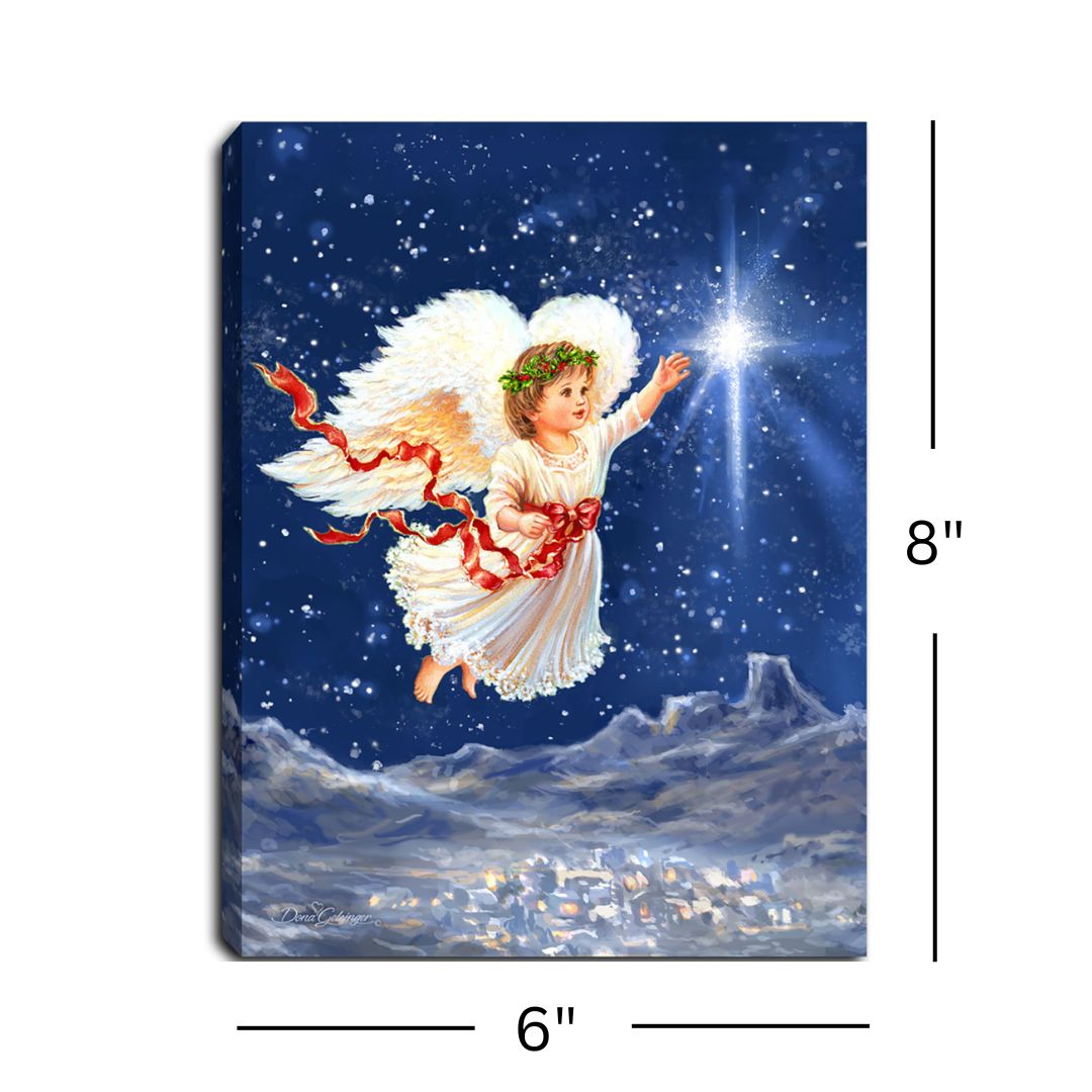 Star Angel 8x6 Lighted Tabletop Canvas