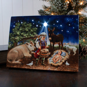 Little Drummer Boy 8x6 Lighted Tabletop Canvas