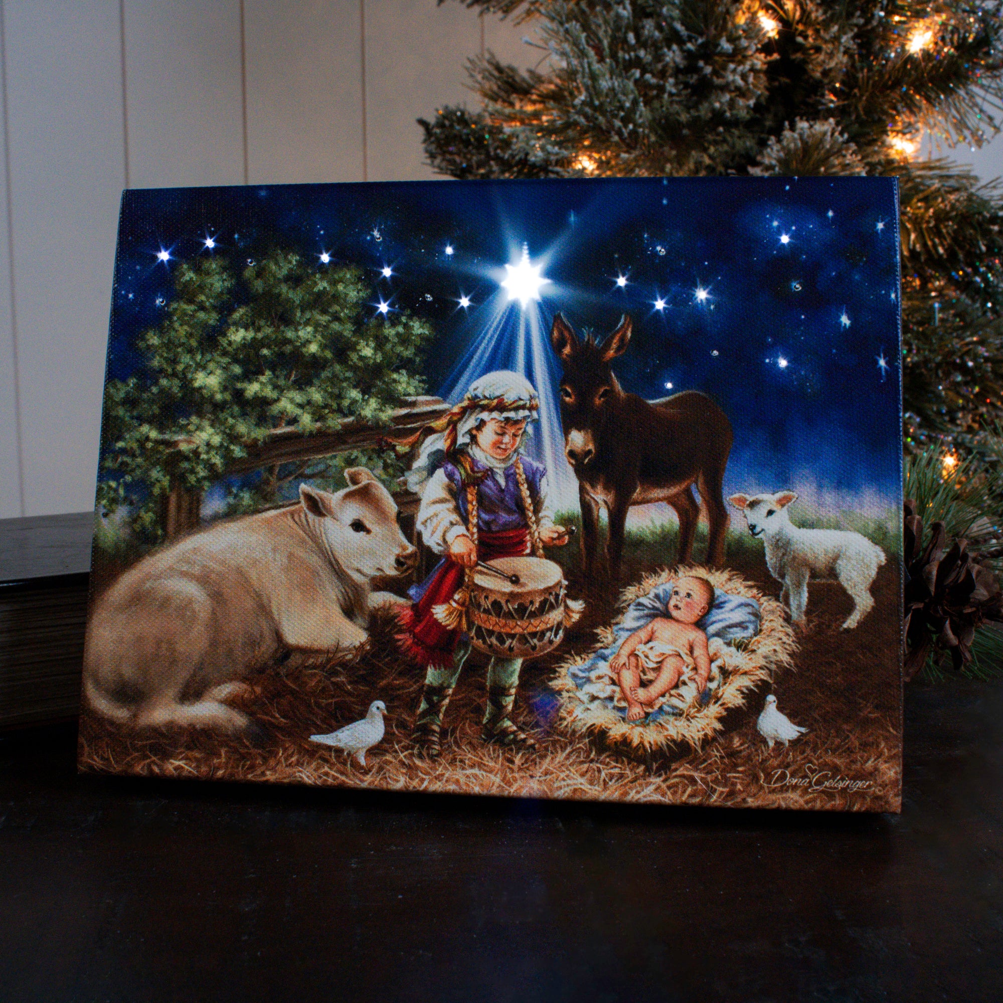 Little Drummer Boy 8x6 Lighted Tabletop Canvas