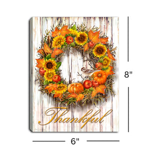 Thankful 8x6 Lighted Tabletop Canvas