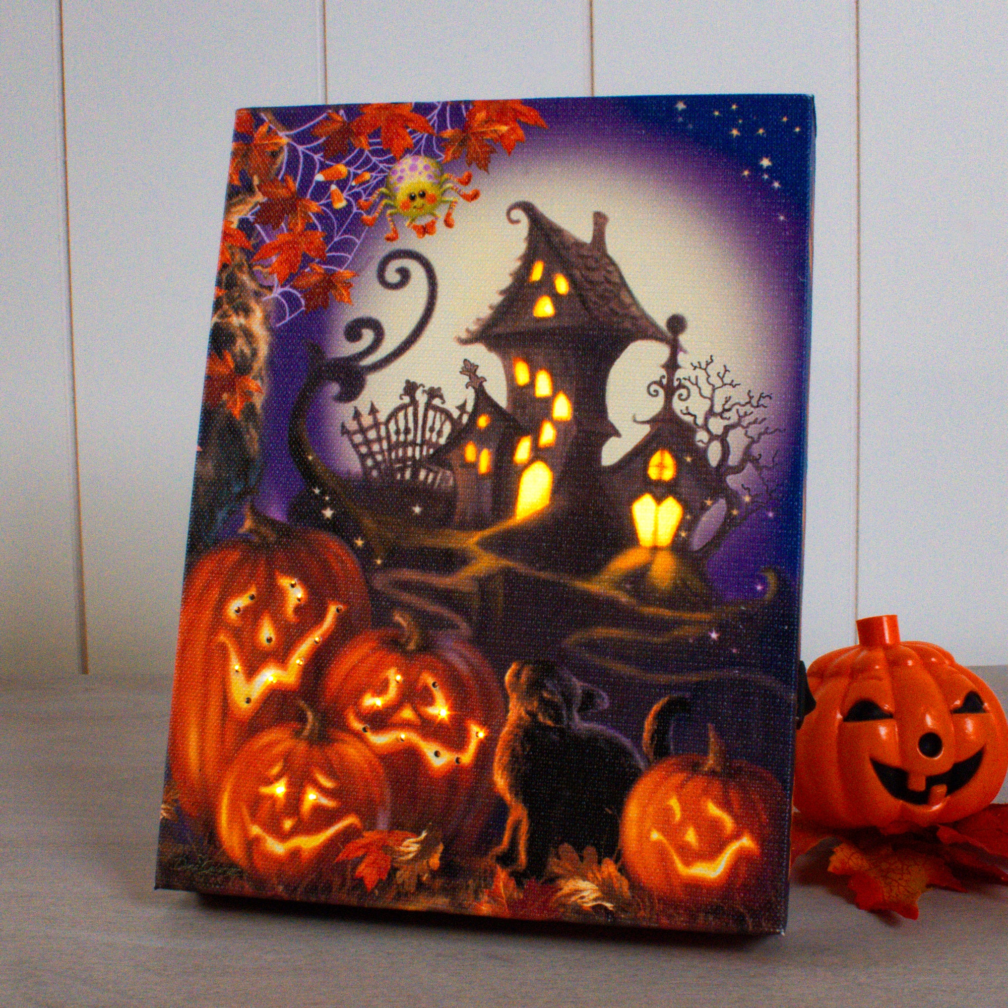 Haunted House 8x6 Lighted Tabletop Canvas