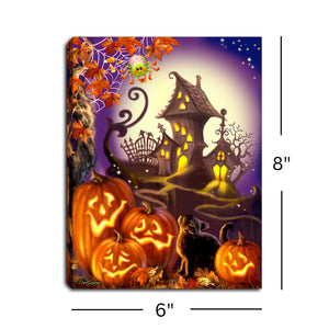 Haunted House 8x6 Lighted Tabletop Canvas