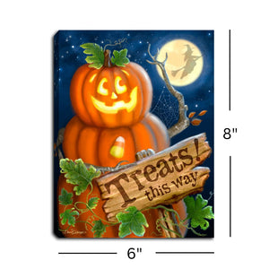 Treats This Way 8x6 Lighted Tabletop Canvas