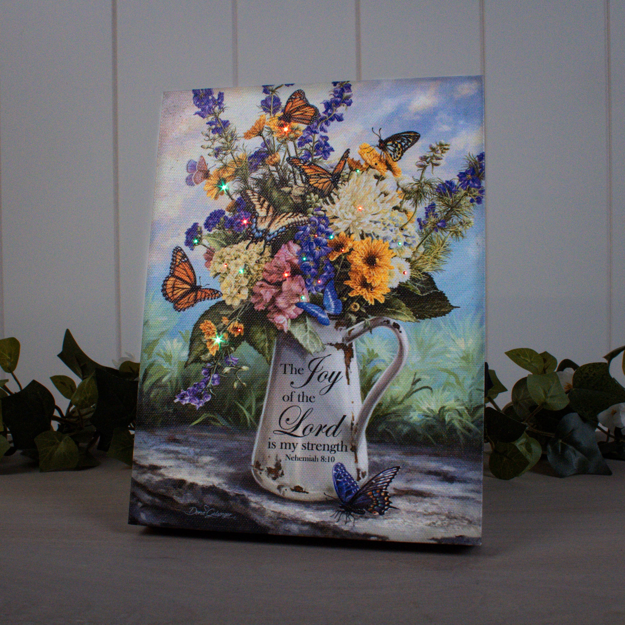 Joy of the Lord 8x6 Lighted Tabletop Canvas