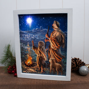 Shepherds Keeping Watch Lighted Shadow Box