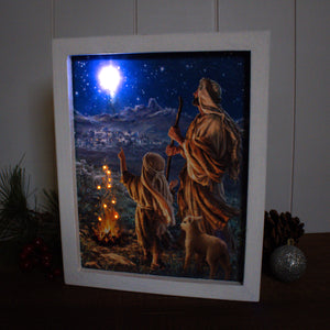 Shepherds Keeping Watch Lighted Shadow Box