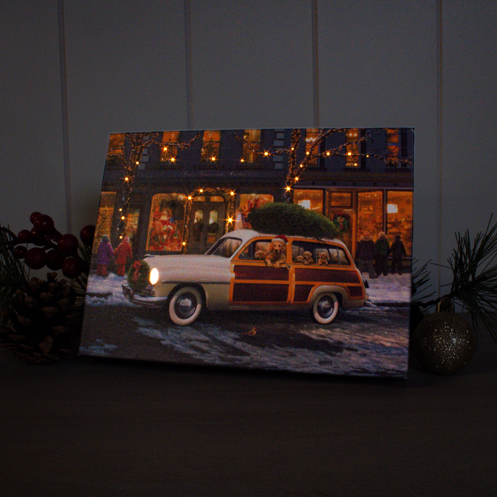 Out on the Town 8x6 Lighted Tabletop Canvas