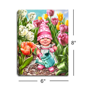 Tulip Gnome 8x6 Lighted Tabletop Canvas