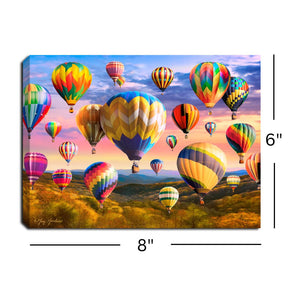 Hot Air Balloons 8x6 Lighted Tabletop Canvas