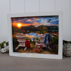 Adirondack Chairs Lighted Shadow Box