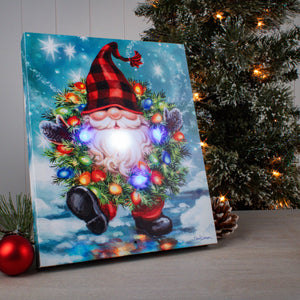 Musical Gnome Lighted Musical Canvas