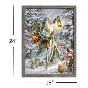 Saint Nicholas 18x24 Framed Fiber Optic