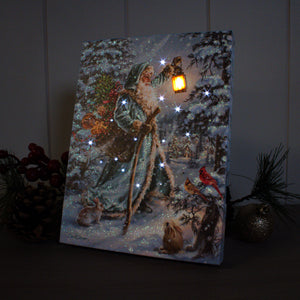 Saint Nicholas 8x6 Lighted Tabletop Canvas