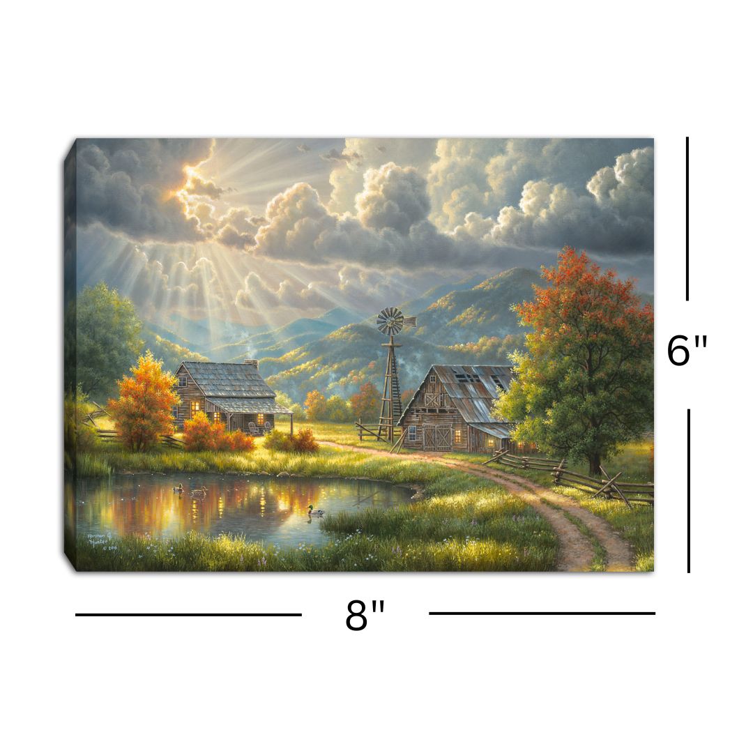 God Shed His Grace 8x6 Lighted Tabletop Canvas