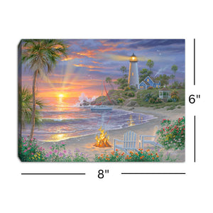 Honeymoon Sunset 8x6 Lighted Tabletop Canvas