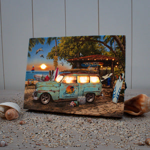 Surf Shack 8x6 Lighted Tabletop Canvas