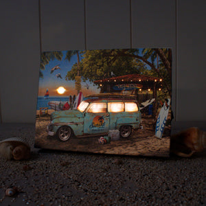 Surf Shack 8x6 Lighted Tabletop Canvas