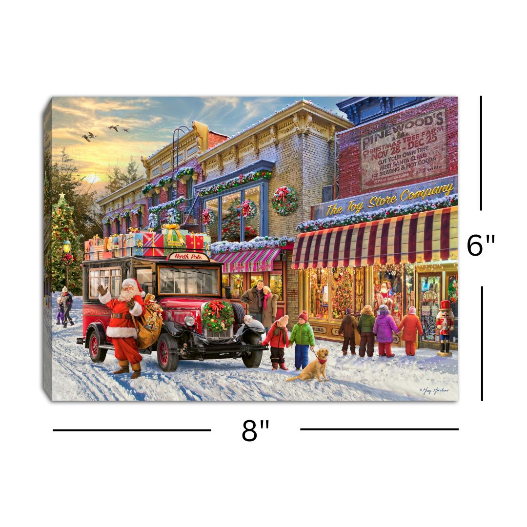 Christmas Toy Store 8x6 Lighted Tabletop Canvas