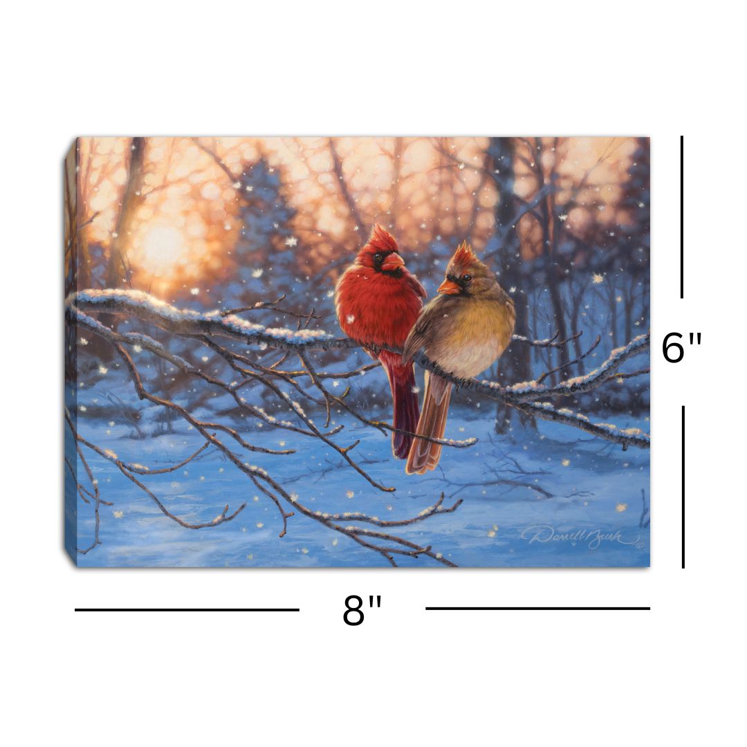 Love Birds 8x6 Lighted Tabletop Canvas