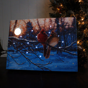 Love Birds 8x6 Lighted Tabletop Canvas