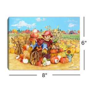 Scarecrow Pals 8x6 Lighted Tabletop Canvas