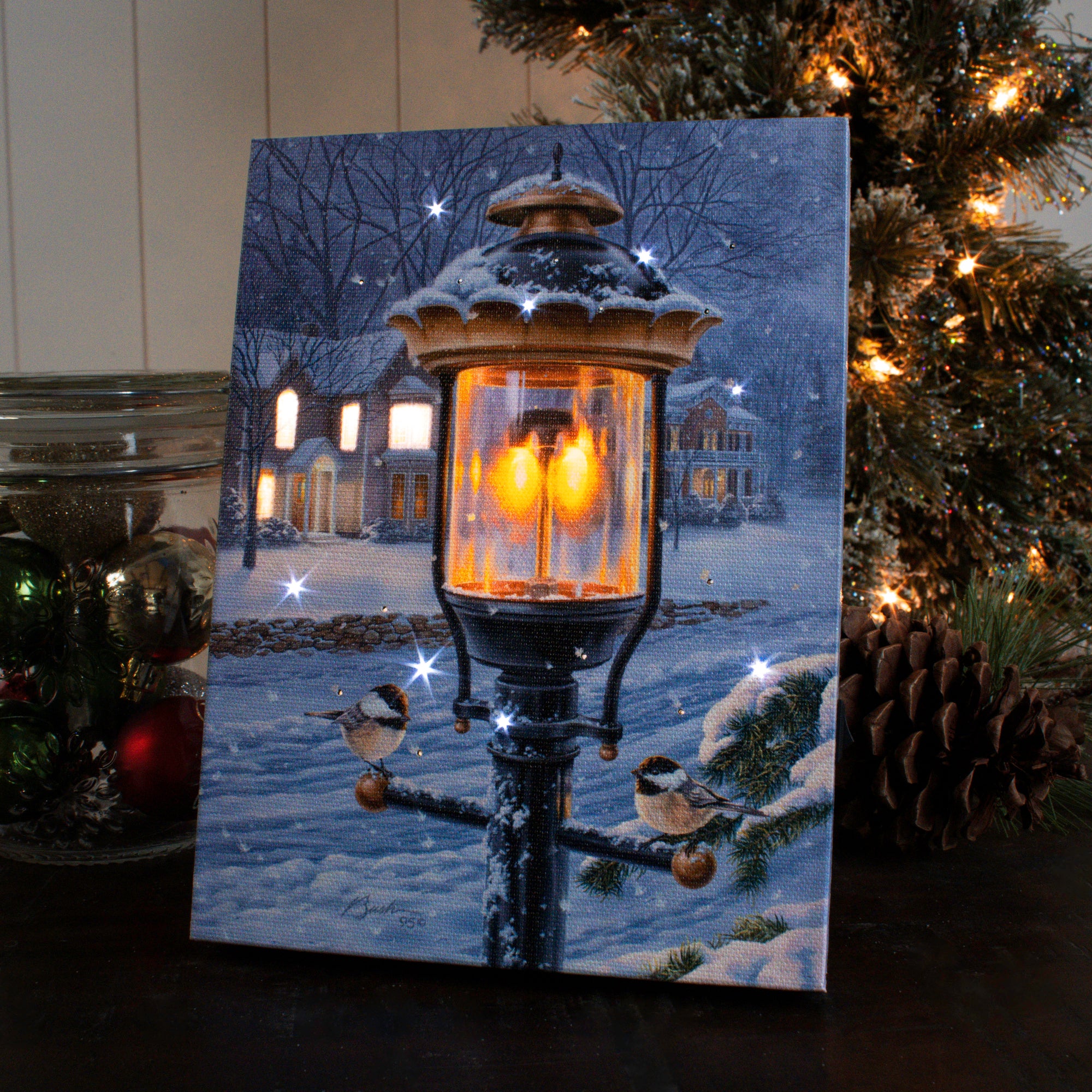 Warmth of Winter 8x6 Lighted Tabletop Canvas