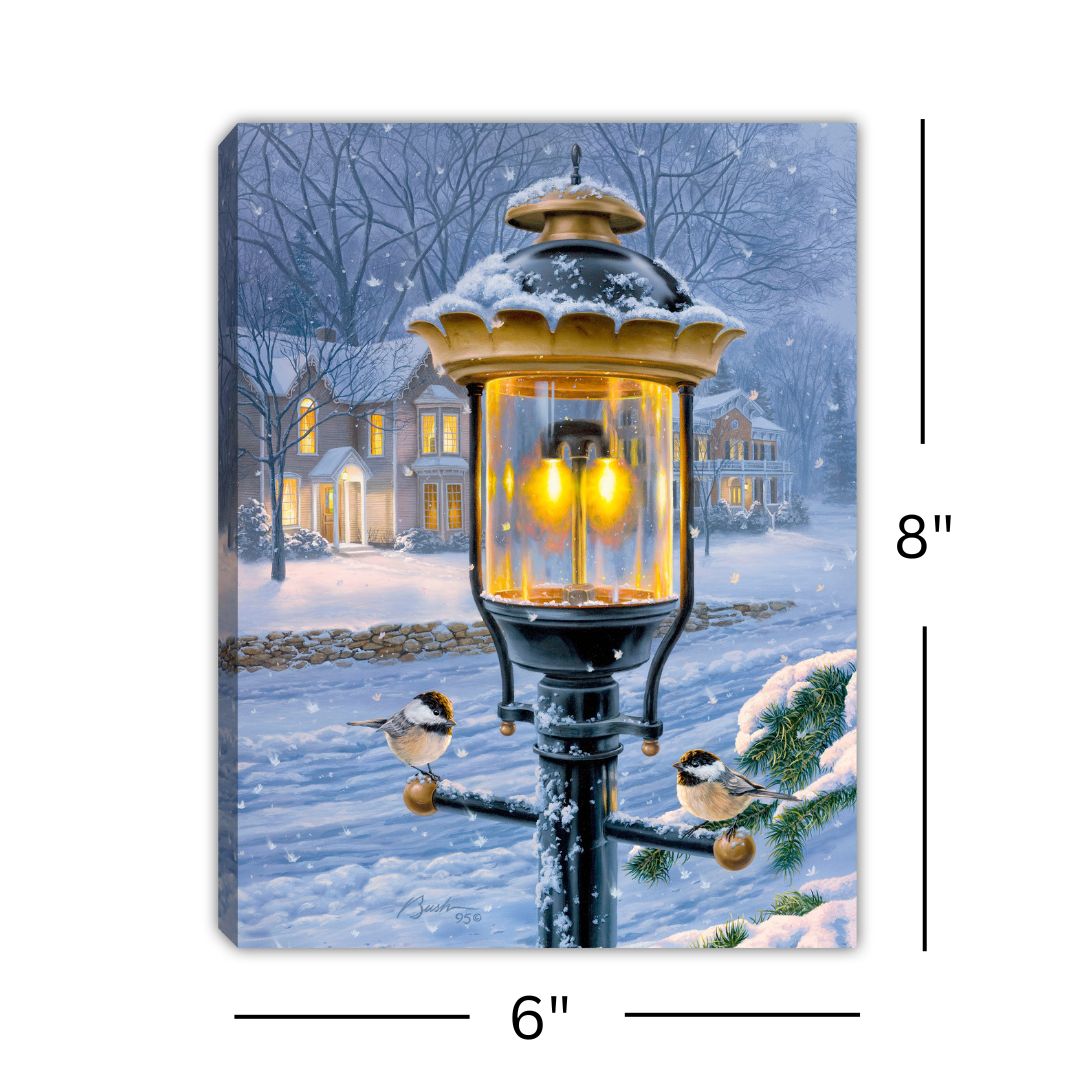 Warmth of Winter 8x6 Lighted Tabletop Canvas