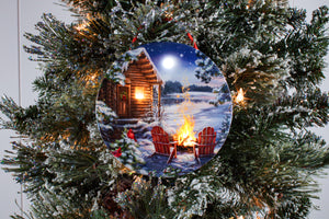 Christmas at the Lake LED Ornament
