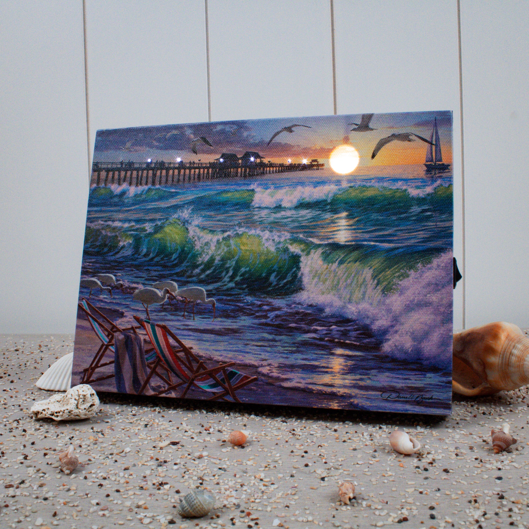 Seaside Escape 8x6 Lighted Tabletop Canvas