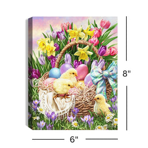 Easter Basket 8x6 Lighted Tabletop Canvas