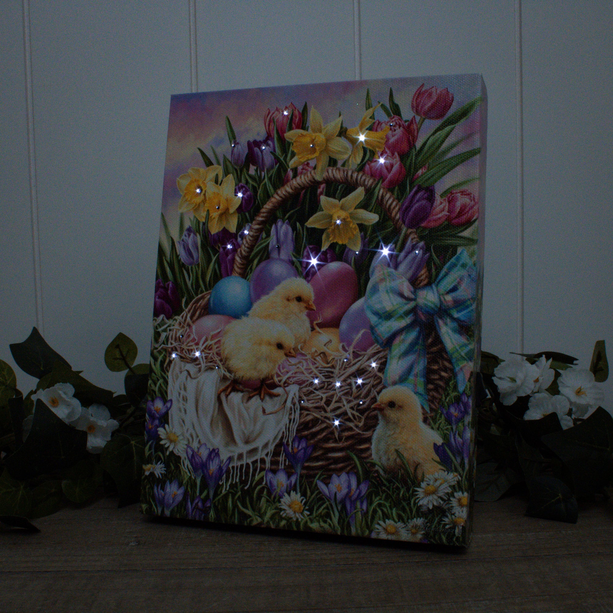 Easter Basket 8x6 Lighted Tabletop Canvas