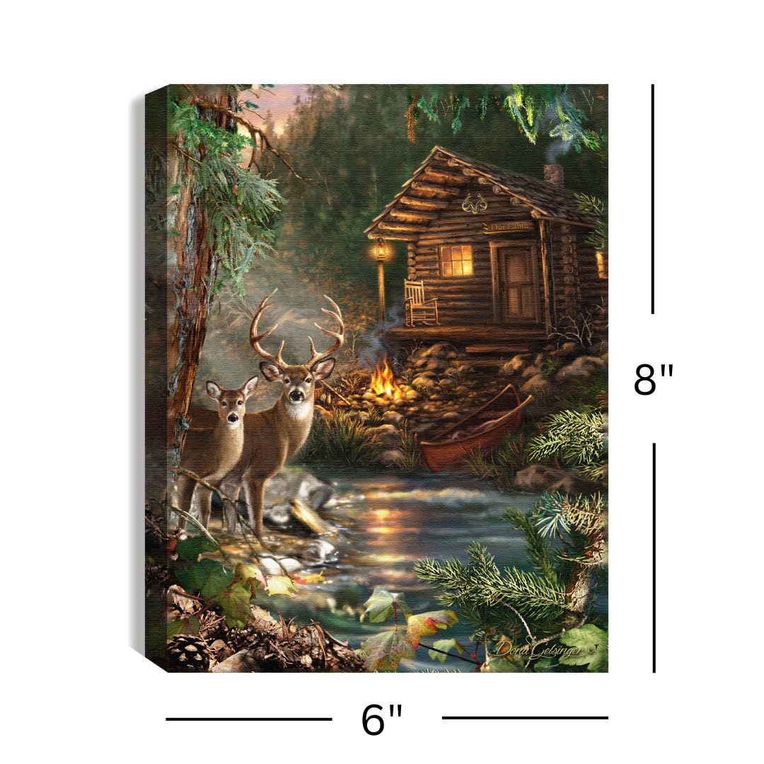 Deer Creek 8x6 Lighted Tabletop Canvas