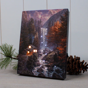 Secret Falls 8x6 Lighted Tabletop Canvas