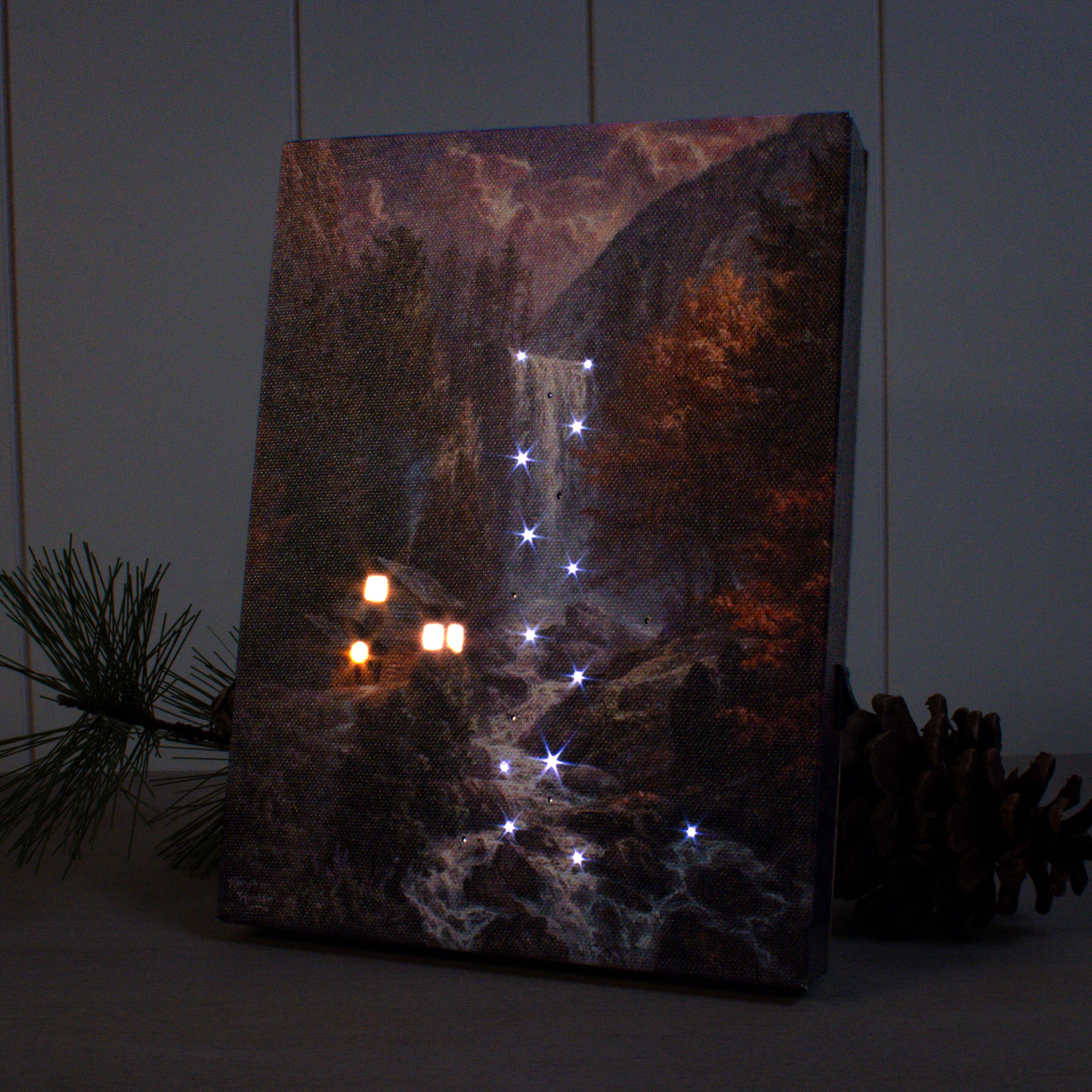 Secret Falls 8x6 Lighted Tabletop Canvas