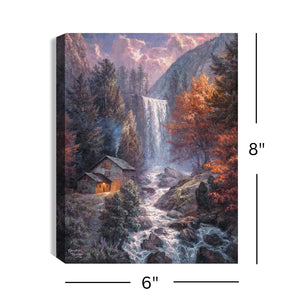 Secret Falls 8x6 Lighted Tabletop Canvas