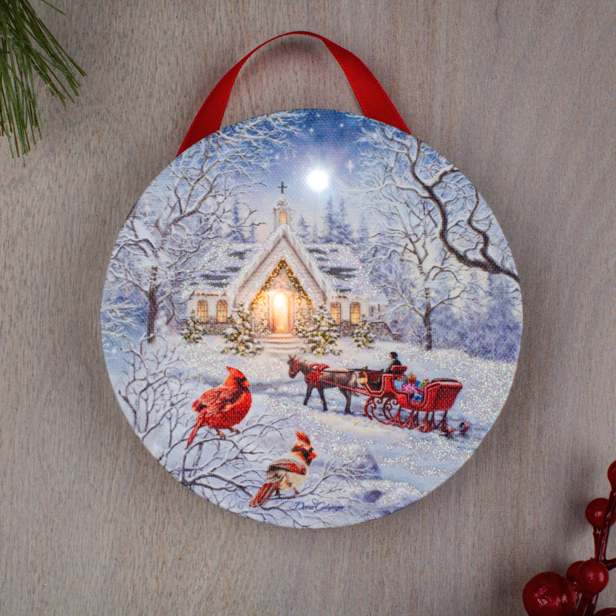 Sleigh Ride LED ornament