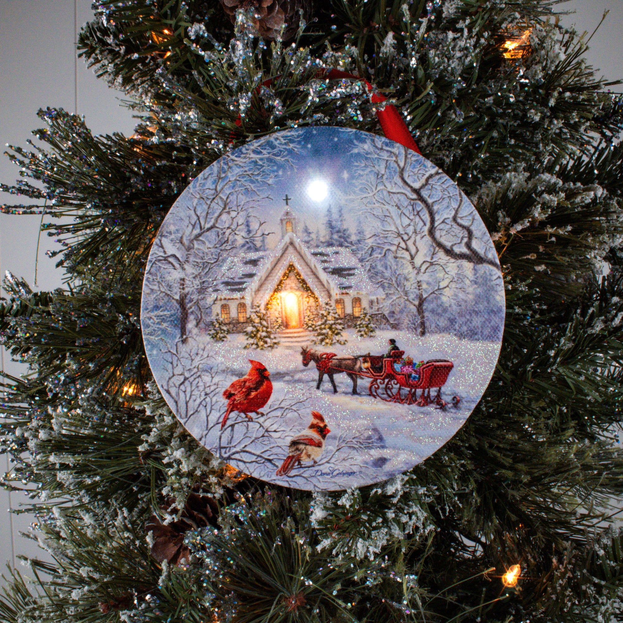 Sleigh Ride LED ornament