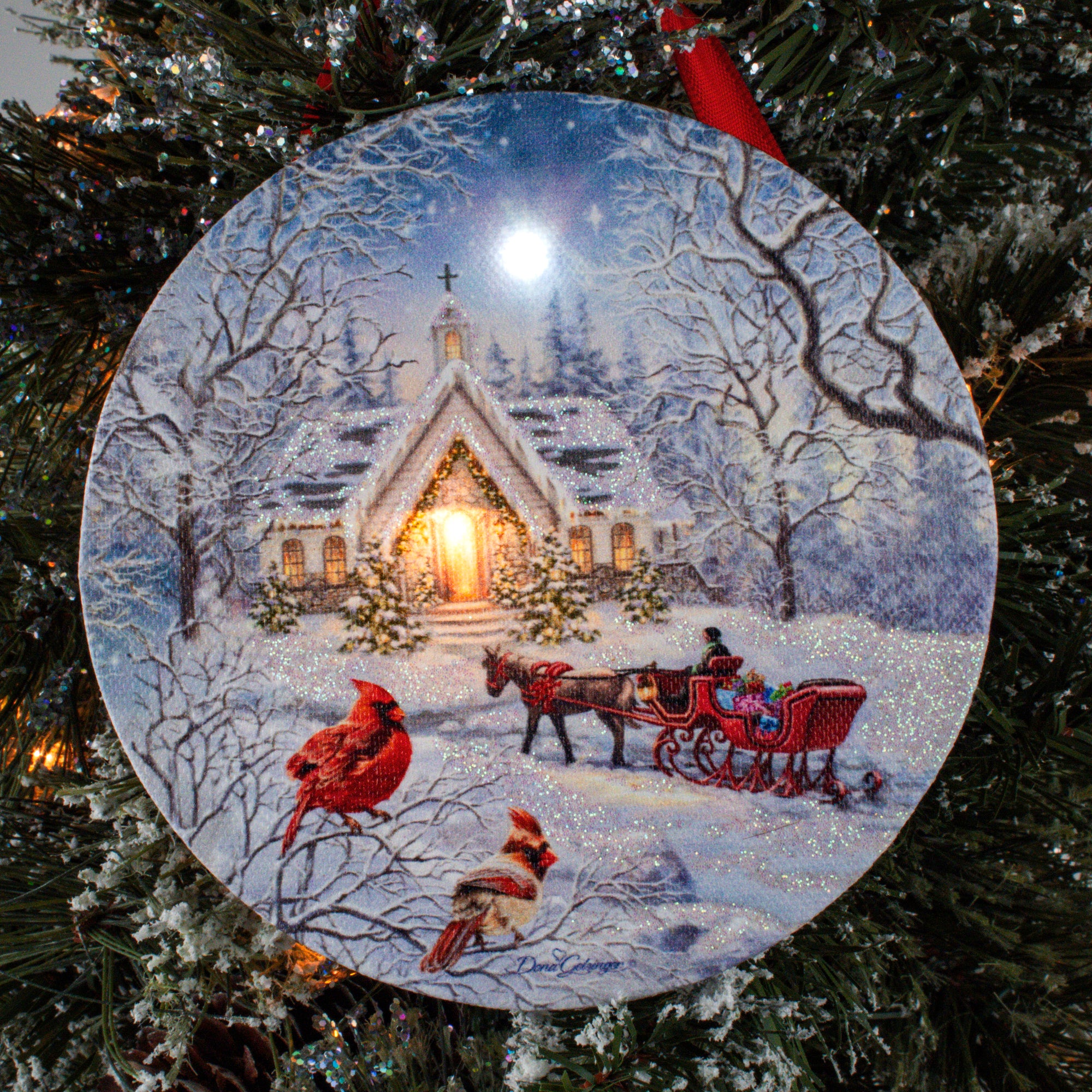 Sleigh Ride LED ornament